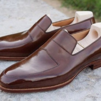 New dark brown beauty penny loafer handmade shoes for gentleman - Thumbnail 3