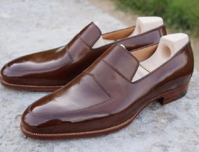 New Dark Brown Beauty Penny Loafer Handmade shoes For Gentleman