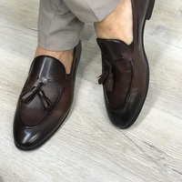 Handmade Antique Bitter Coffee Leather Shoes for Men - Thumbnail 1