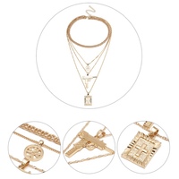 CROSS AND GUN MULTI LAYER NECKLACES - Thumbnail 3
