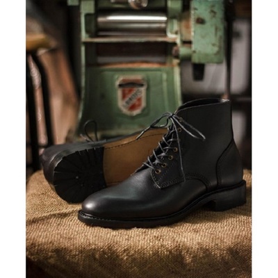 Handmade black leather boots, ankle chukka boots men, mens climber boots - Thumbnail 1