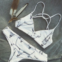 Women Sexy Print Bikinis Set - Thumbnail 1