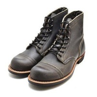 Handmade Military Style Boots, Men Combat Leather Boots, Grey Dress Boot - Thumbnail 1
