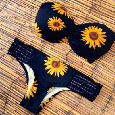 Ladies printed sexy split bikini women swimsuit