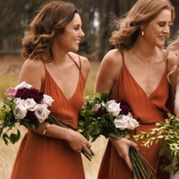 A-Line Open Back Spaghetti Straps Bridesmaid Dress With Split - Thumbnail 1