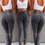 Women Slim Stretch High Waist Jeans-2