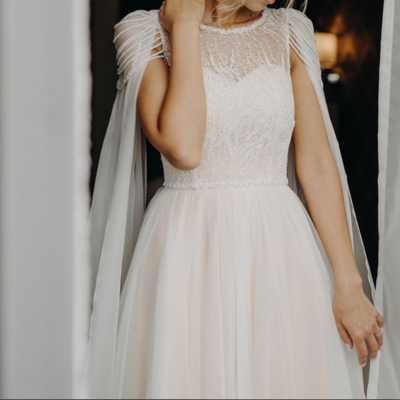 Unique ivory boho wedding dresses, long beach wedding dresses,512