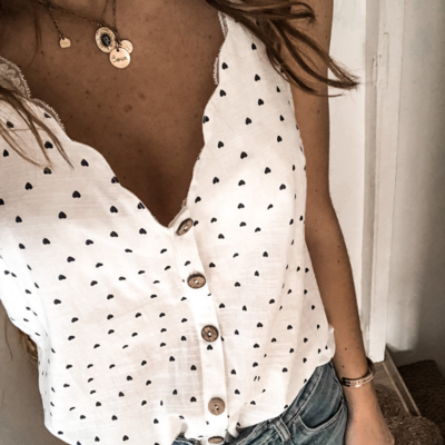 Casual v-neck sling tops - Thumbnail 5