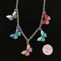 Free Shipping-COLOURFUL BUTTERFLIES NECKLACE - Thumbnail 3