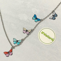 Free Shipping-COLOURFUL BUTTERFLIES NECKLACE - Thumbnail 4
