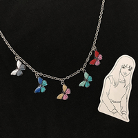 Free Shipping-COLOURFUL BUTTERFLIES NECKLACE - Thumbnail 5