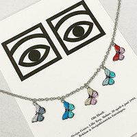 Free Shipping-COLOURFUL BUTTERFLIES NECKLACE - Thumbnail 6