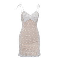 Women'S Fashion Sexy Mesh Flounced Sling Dress - Thumbnail 2