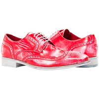 Men’s New Handmade Nappa Wingtip Red Shoes - Thumbnail 4