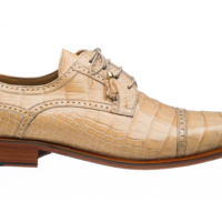 New Handmade Men Alligator Cap Toe Dune Shoes - Thumbnail 4