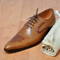Handmade Men's Brown Brogues Dress/Formal Oxford Leather Shoes - Thumbnail 3