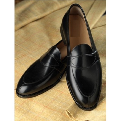 Handmade mens black formal shoes, men black color leather shoes, dress shoe - Thumbnail 1