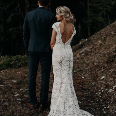 2019 backless lace wedding dresses,wedding dress,custom made wedding gown,514