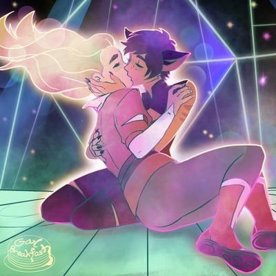 I love you too holographic print 