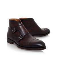 Handmade Men Brown Boots, Double Monk Strap Boot, Formal Monk Boots - Thumbnail 3