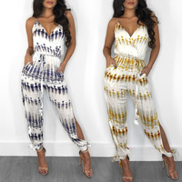 Sling Sexy V-Neck Irregular Jumpsuit - Thumbnail 2