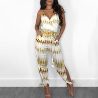 Sling Sexy V-Neck Irregular Jumpsuit - Thumbnail 3