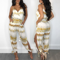 Sling Sexy V-Neck Irregular Jumpsuit - Thumbnail 4