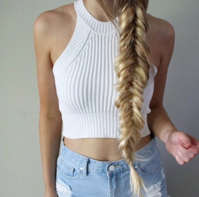 Sexy Retro Sling Knit Vest Tops