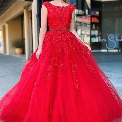 2020 prom dresses with applique and beading long prom dresses 8th graduation dress school dance wedding formal dress - Thumbnail 5