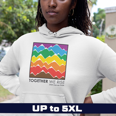 Denver pride 2020 official white hoodie