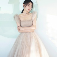 Cute tulle A line prom dress evening dress - Thumbnail 3