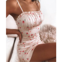 Women Printed Sling Slim Sexy Sleeveless Dress - Thumbnail 1