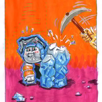 Rock ken / mined mateo color rough - disasters of the universe 2020 - Thumbnail 2