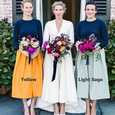 Two piece tea length bridesmaid dresses under 100 - Thumbnail 5