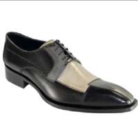 Mens Handmade Shoes Three Tone Leather Derby Lace Up Formal Dress Casual Boots - Thumbnail 4