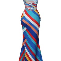 Sexy Printed Backless Sleeveless Dress - Thumbnail 3