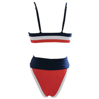 Sexy Solid Color Bikini Set Swimsuit Swimwear - Thumbnail 2