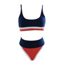 Sexy Solid Color Bikini Set Swimsuit Swimwear-1