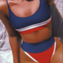 Sexy Solid Color Bikini Set Swimsuit Swimwear-4