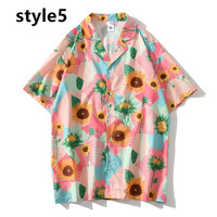 New ulzzang small daisy flower loose couple casual blouses - Thumbnail 5