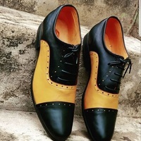 New Two Tone Brogue lace up leather dress formal business office Shoes - Thumbnail 1