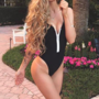 Woman'S Zipper Solid One-Piece Suits Swimwear -1