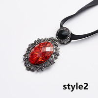 New classical metal men and women collar flower gem pendant stage polo tie personality bow tie - Thumbnail 7