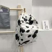 Preppy Style Cow Print Backpack - Thumbnail 1