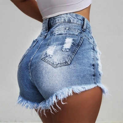 Women's ripped sexy denim shorts