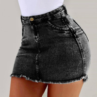 Sexy Bag Hip Denim Skirt - Thumbnail 3