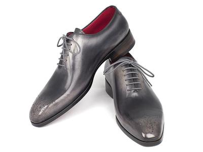 New Handmade Men's Gray Colour Lace Up Leather Shoes, Men Formal Brogue Shoes