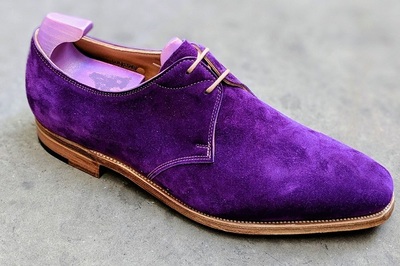 New Men’s Handmade Purple Suede Shoes, Men's Formal Lace Up Shoes