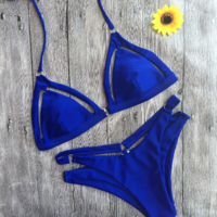 Sexy Blue Bikini Swimsuit Set - Thumbnail 1