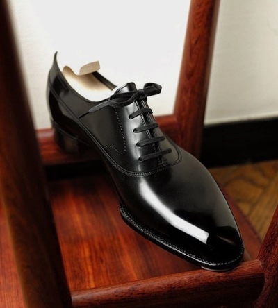 Men's Handmade Black Leather Office formal Lace Up Shoes